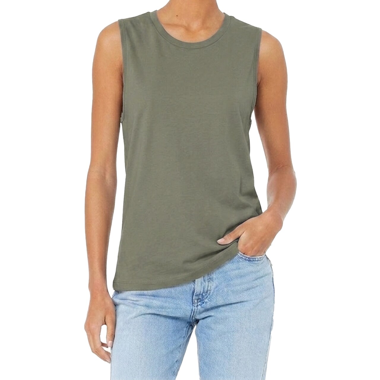 BELLA + CANVAS Women's Jersey Muscle Tank, Yoga Sleeveless Top